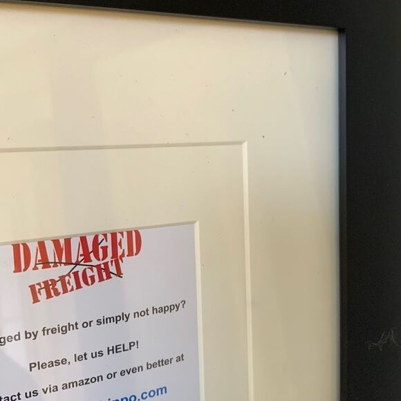 Set of 2 Black Wood 8x10 Gallery Frames – Matted for 5x7 or 3x5 Photo Display - Picture 4 of 5